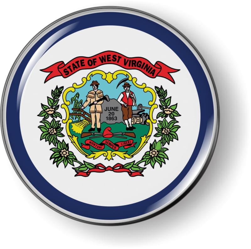 West Virginia - State Flag Emblem